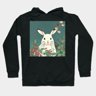 The Californian Flemish Giant Bunny in White Whimsical Animal Hoodie